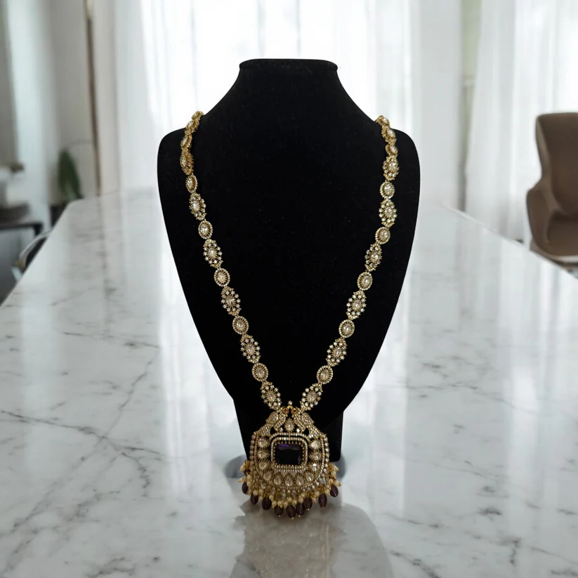 Antique Gold Kundan Choker Necklace Set with Earrings & Maang Tikka ? Bridal Indian Jewelry - Image 2