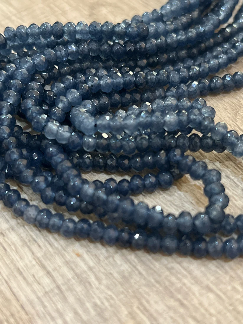 Sapphire Blue, Navy Blue Mala, Traditional jewelry, great for all Occasions - Semi Precious beads, Rajasthani jewelry - Image 2
